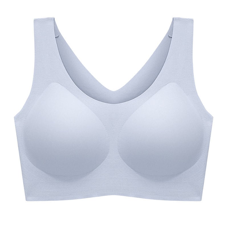 CloudSoft Seamless Women's Underwear - Comfy Fit, All-Day Comfort, Various Sizes 1 Seamless White Sports Bra With Supportive Design, Ideal For Activewear And Comfortable Everyday Wear, Featuring Breathable Fabric And Ergonomic Fit.