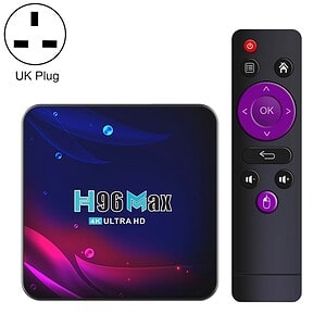 1. HDMI streaming device with remote control and UK plug for 4K Ultra HD entertainment.