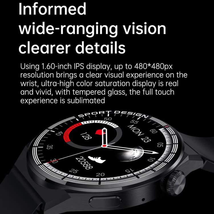MD3MAX Smart Watch with Heart Rate & Blood Oxygen Monitoring - Stay Healthy & Connected 8 High-Resolution Smartwatch Display Showcasing Vibrant Visuals, Clear Details, And Advanced Screen Technology For Optimal User Experience And Enhanced Readability.