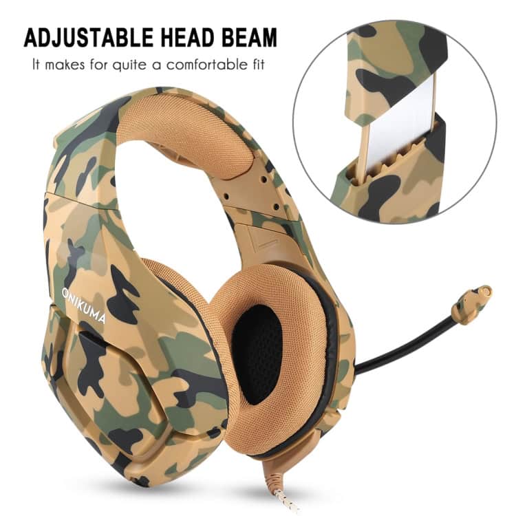 4-in-1 Gaming Headset for PS4, Smartphone, Tablet, PC, Notebook (Black+Blue) 7 Camo-Patterned Gaming Headset With Adjustable Head Beam And Built-In Microphone For Immersive Audio Experience. Ideal For Online Gaming, Streaming, And Communication.