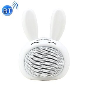 Bluetooth bunny-shaped portable speaker with cute design, ideal for wireless music streaming and outdoor use, compatible with smartphones and tablets.