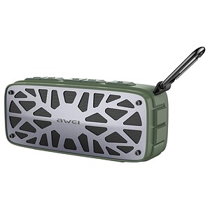 Portable Bluetooth speaker with rugged design and enhanced sound quality, ideal for outdoor activities and travel. Features include waterproof build, long battery life, and easy Bluetooth connectivity for seamless audio streaming.