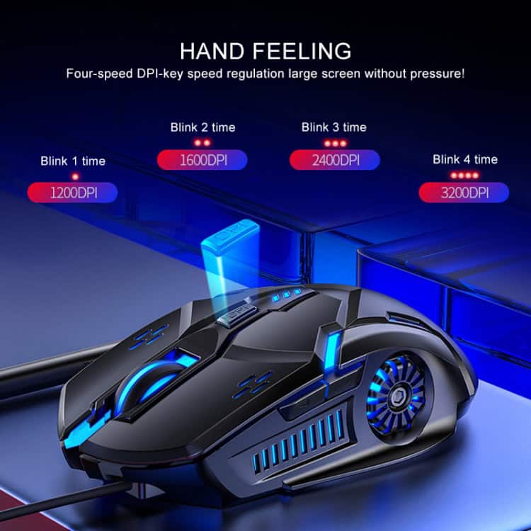 YINDIAO G5 RGB Light Wired Gaming Mouse - 3200DPI, 4 Modes, 6 Keys 4 1200 Dpi Gaming Mouse With Customizable Dpi Settings And Rgb Lighting, Highlighting Precision And Fast Response For Gaming Enthusiasts.