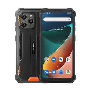 Military rugged smartphone with triple camera, waterproof and shockproof design, perfect for outdoor use, featuring Blackview branding, durable build, and high-performance features for tough environments.