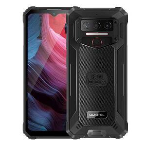 OUKITEL rugged smartphone with dual rear cameras and a textured back design for enhanced grip.