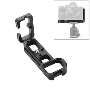 1. Compact metal camera cage mount for professional DSLR and mirrorless cameras, compatible with various accessories for enhanced photography and videography.