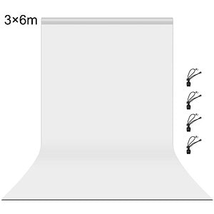 Lightbox diffuser backdrop for photography, 3x6m size with four power cords for studio lighting, perfect for portrait and product photography, ideal for professional and DIY photographers.