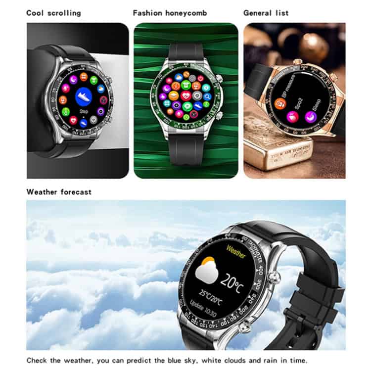 LOANIY E18 Pro Smart Watch: Bluetooth Calling, NFC, Multiple Bands & Styles 6 Smartwatch Displaying Customizable App Icons For Fitness, Communication, And Productivity Features For Versatile Wear.