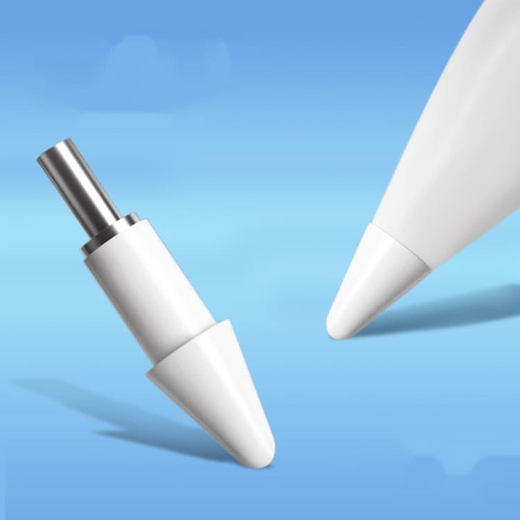 Xiaomi Pad 6/6 Pro Stylus Tip Replacement Nib - Enhanced Precision & Durability 1 Two White Stylus Pens With Pointed Tips Against A Blue Background, Showcasing A Sleek Design.