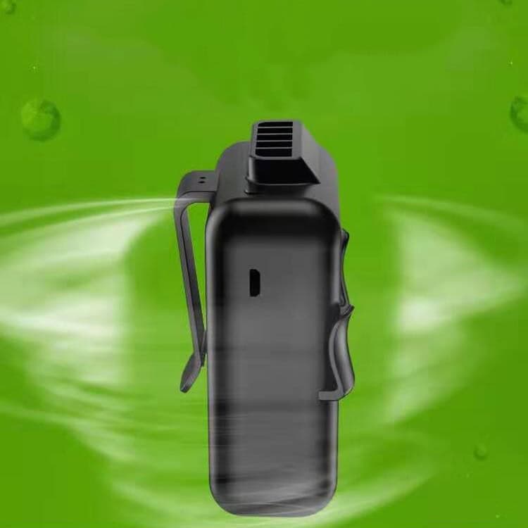 Leafless Mini Hanging Waist Fan - USB Rechargeable, Portable Handheld Cooling 6 Odor Eliminator Spray Bottle With Trigger, Eco-Friendly Air Freshener For Home And Office, Freshens And Deodorizes Spaces Quickly, Reusable And Portable Design.