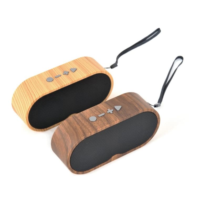 Wireless Sound: F3 Retro Mini Bluetooth Speaker - Wood Grain, TF Card Support 3 Wireless Portable Bluetooth Speaker With Wooden Finish, Built-In Control Buttons, And Strap For Easy Carrying. Perfect For Outdoor Music And Indoor Use, Stylish And High-Quality Sound.