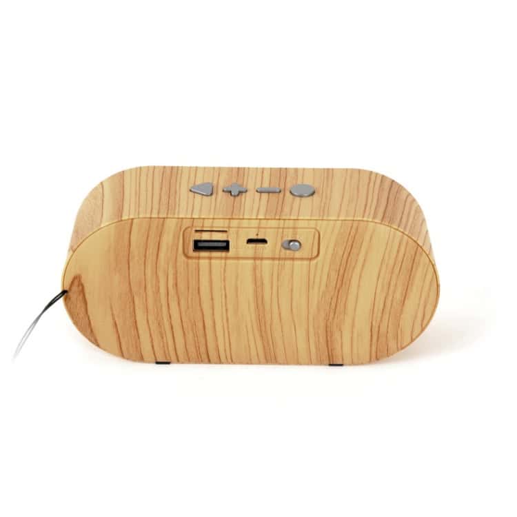 Wireless Sound: F3 Retro Mini Bluetooth Speaker - Wood Grain, TF Card Support 4 Wireless Bluetooth Speaker With Wooden Finish, Portable Design, And Control Buttons For Easy Music Playback. Ideal For Stylish Home Or Outdoor Audio Experiences.