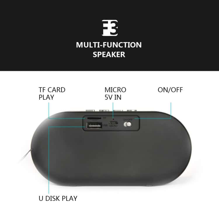 Wireless Sound: F3 Retro Mini Bluetooth Speaker - Wood Grain, TF Card Support 5 Wireless Multi-Function Portable Speaker For Music Playback And Hands-Free Calls. Features Tf Card Slot, Usb Port, Micro 5V Input, And On/Off Switch. Compact, High-Quality Sound For Home, Outdoor, And Party Use.