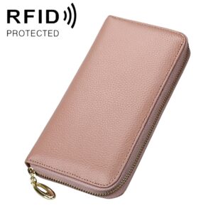 906 Antimagnetic RFID Litchi Texture Large Capacity Hand Wallet for Women