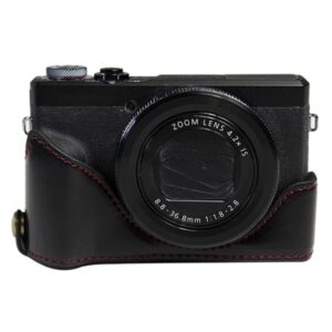 Canon G7 X Mark III Leather Camera Half Case Base, 1/4 inch Thread PU