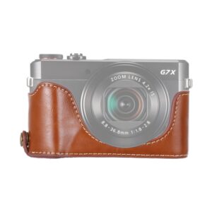 Canon G7 X Mark II PU Leather Camera Half Case Base - 1/4 inch Thread.