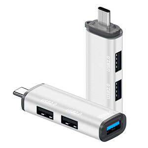 High-speed USB Type-C to USB 3.0 multi-port hub adapter for versatile device connectivity and data transfer. Perfect for laptops, tablets, and smartphones.