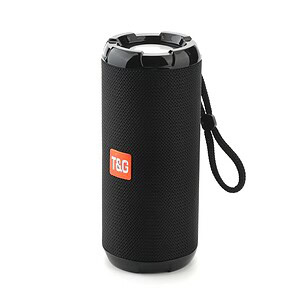 Wireless Bluetooth portable speaker with waterproof design and built-in microphone for hands-free calls.