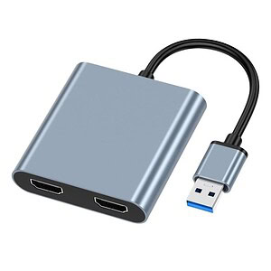 High-speed USB to dual HDMI splitter adapter for multi-monitor setups and enhanced connectivity. Compatible with Windows and Mac devices to extend screens seamlessly.